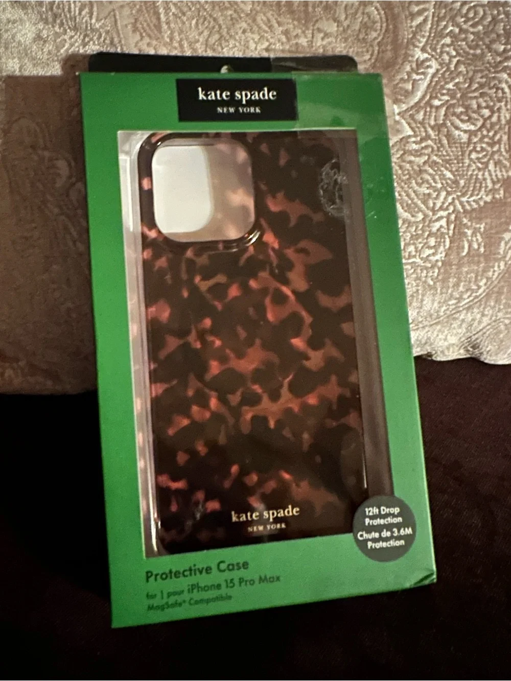 kate spade Brown Tortoiseshell iPhone 15 Pro Max Case